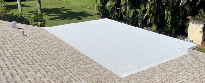 Residential roof repair inspection in Coral Springs, Florida by Rainbow Roofing Solutions, LLC