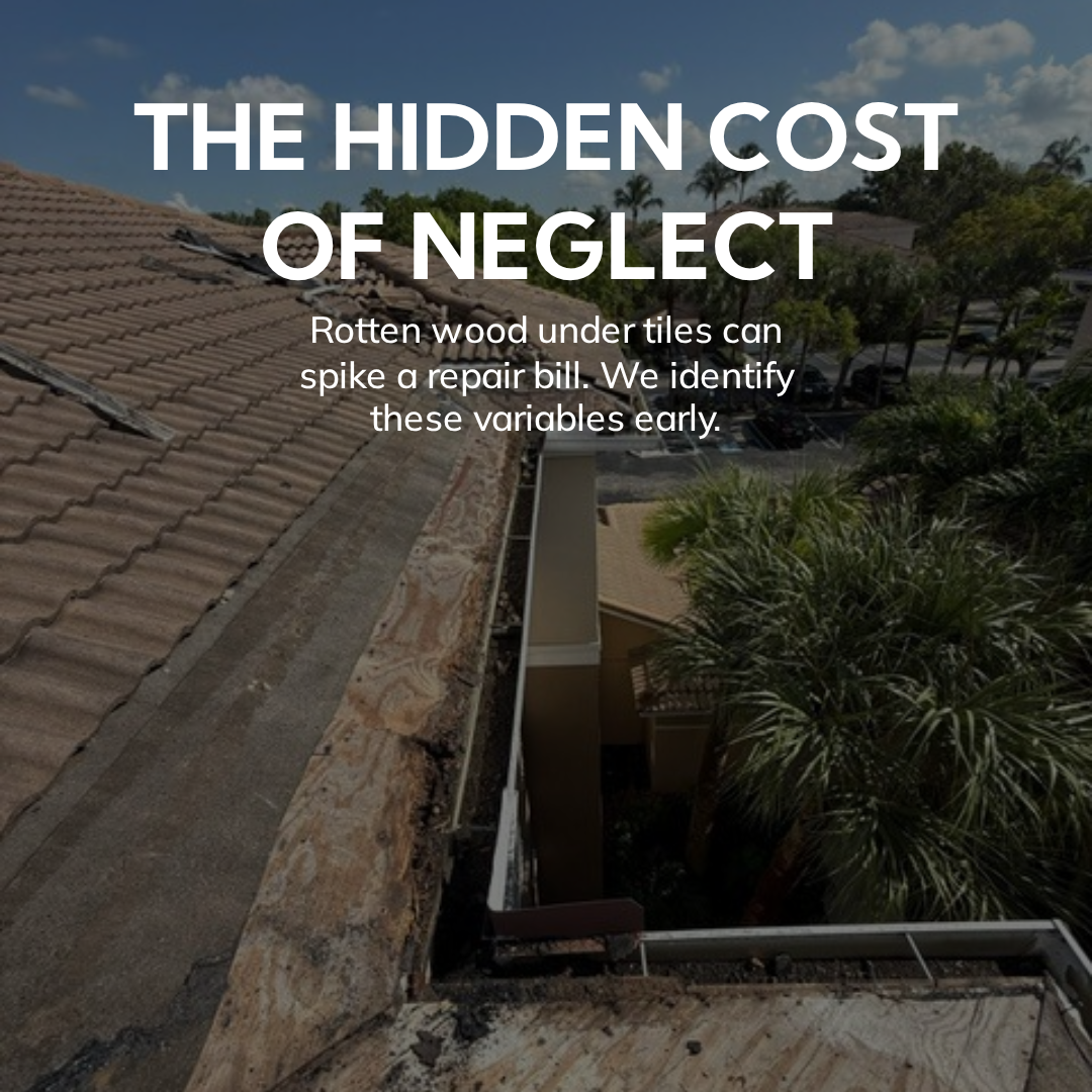 Roofing professional evaluating residential roof damage in Lighthouse Point, Florida