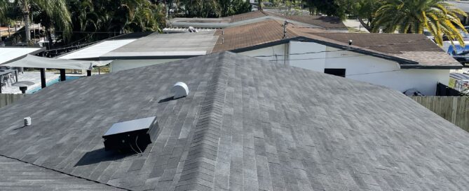 Residential-Roofing-Residential tile roof on a home in Plantation, Florida under sunny skies