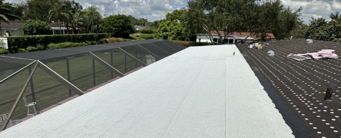 Commercial flat roof repair service in Palm Beach County, Florida for low-slope buildings and roof leak response