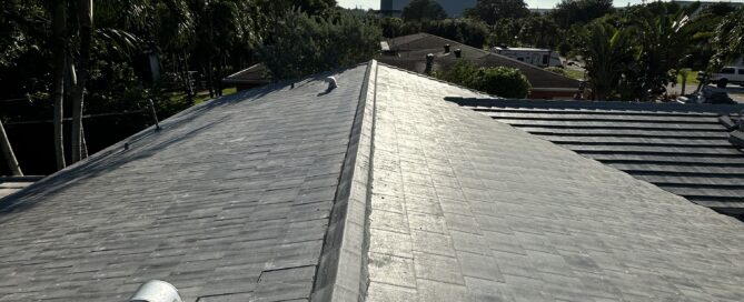 Residential roof in Plantation, Florida repaired by local roofing contractor Rainbow Roofing Solutions, LLC